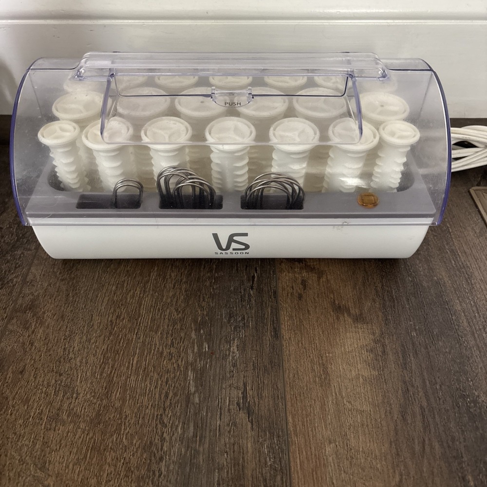 Vidal Sassoon Hairsetter Hot Rollers Model VS321 w/20 Curlers & Clips in 3 Sizes